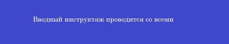 Вводный инструктаж проводится со всеми
